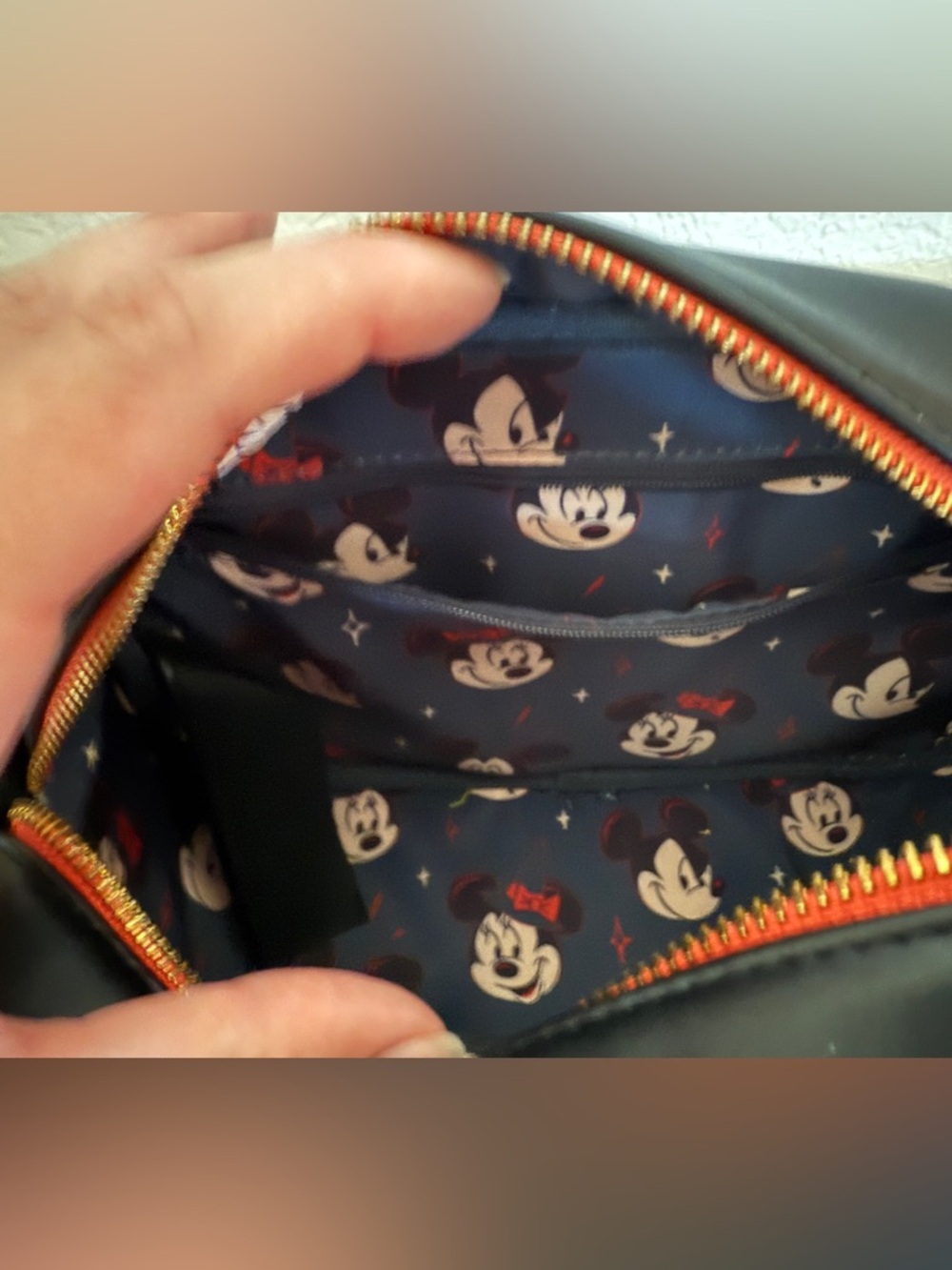 Loungefly Disney’s Mickey & Minnie Glow in the Dark Halloween Crossbody Bag - Picture 10 of 11